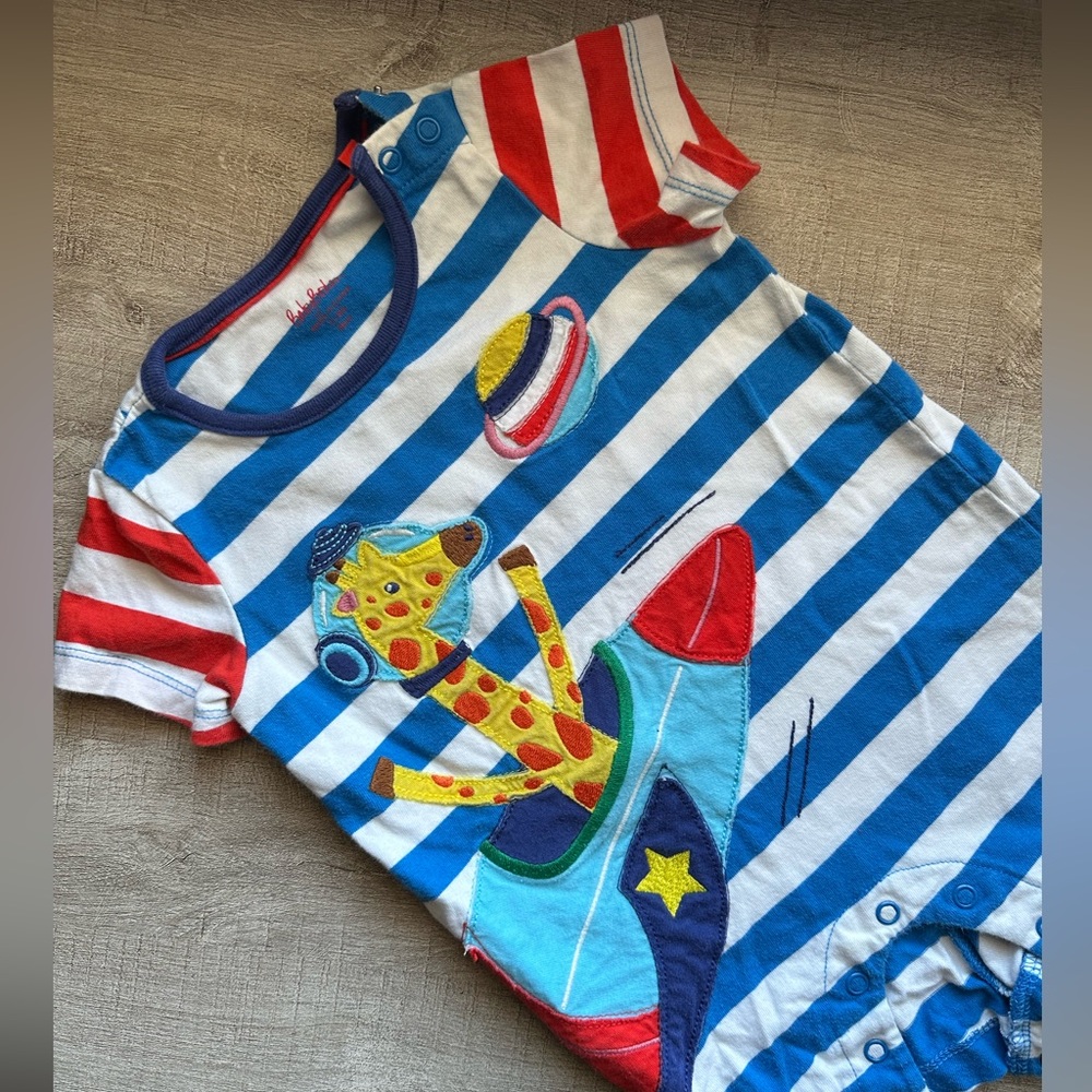 EUC Baby Boden shorts & tee onesie